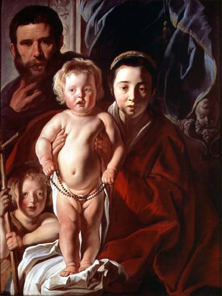 The Holy Family with St. John the Baptist a Jacob Jordaens