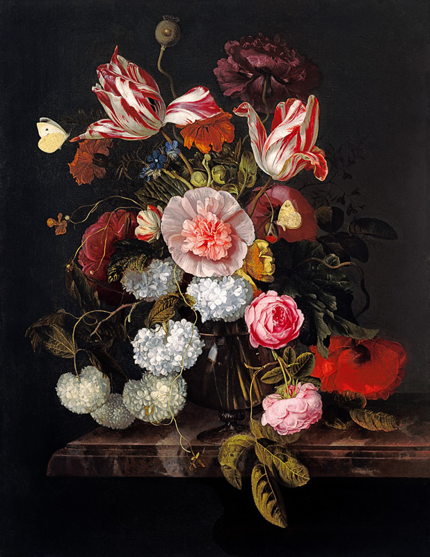 Still Life with flowers a Jacob van Walscapelle