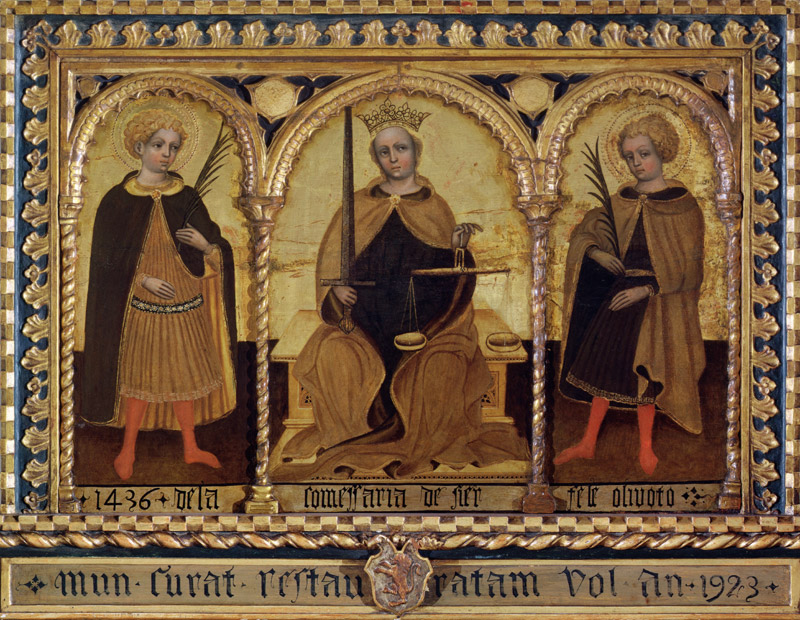 Justice between St. Felix and St. Fortunato a Jacobello del Fiore