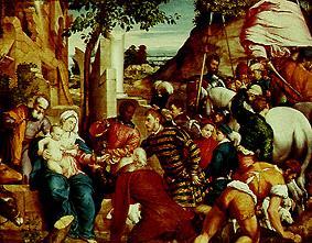 The adoration of the kings a Jacopo Bassano