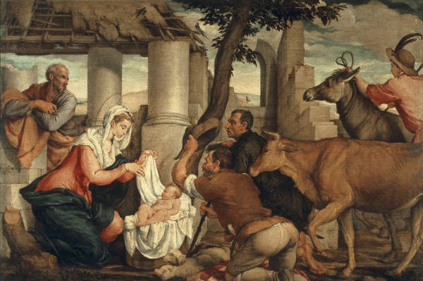 J.Bassano / Adoration of the Shepherds a Jacopo Bassano