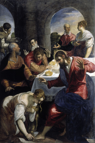 Banquet in house of Simon / Tintoretto a Jacopo Robusti Tintoretto