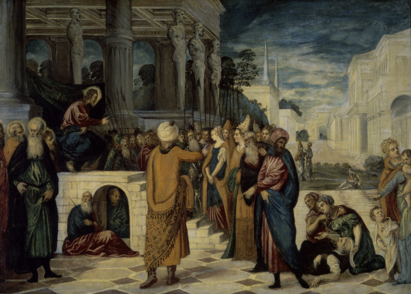 Tintoretto / Christ and the Adultress a Jacopo Robusti Tintoretto