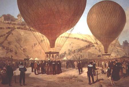 The Departure of Leon Michel Gambetta (1838-82) in the Balloon 'L'Armand-Barbes' a Jacques Didier