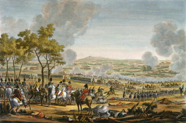 The Battle of Wagram, 7 July 1809, engraved by Louis Francois Mariage (aquatint) a Jacques Francois Joseph Swebach