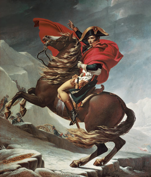 Napoleon Crossing the Alps a Jacques Louis David