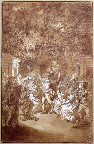 Scene from of ''The Marriage of Figaro'' Pierre-Augustin Caron de Beaumarchais (1732-99) 1785 a Jacques Philippe Joseph de Saint-Quentin