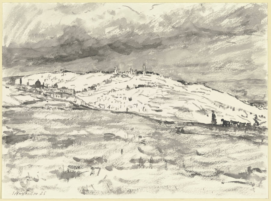 Jerusalem, Blick auf Ölberg und Tempelplatz von Süd-West a Jakob Nussbaum