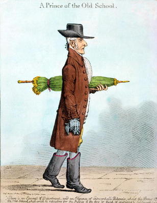 A Prince of the Old School, published by Hannah Humphrey in 1800 (hand-coloured etching) a James Gillray