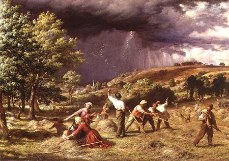 A Thunder Shower a James Thomas Linnell