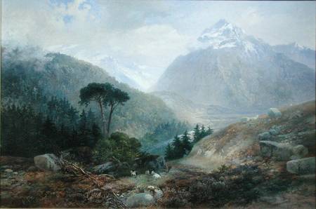 The View Toward the Fenderthal, Tyrol a James Vivien de Fleury