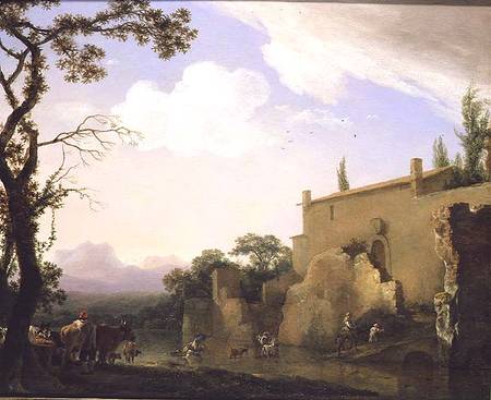 An Italianate Landscape a Jan Asselyn