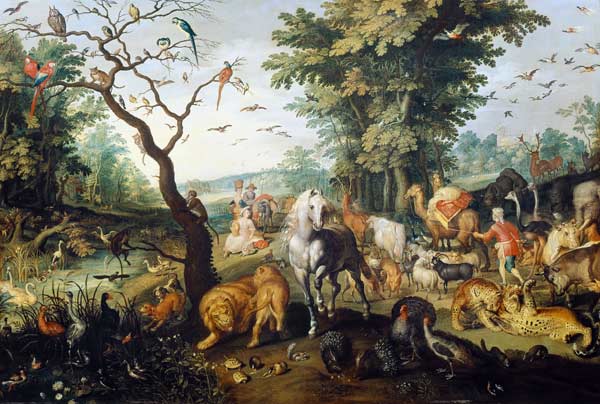 Noah leads the animals into the ark a Jan Brueghel il Vecchio