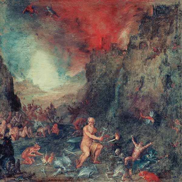 Brueghel / Forge of Vulkan a Jan Brueghel il Giovane