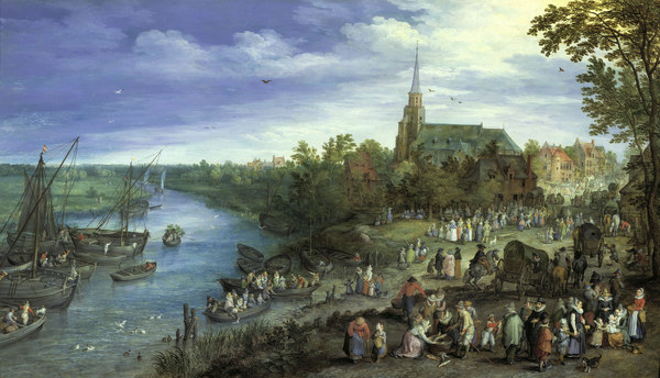 Brueghel, the Elder, Village Market. a Jan Brueghel il Giovane