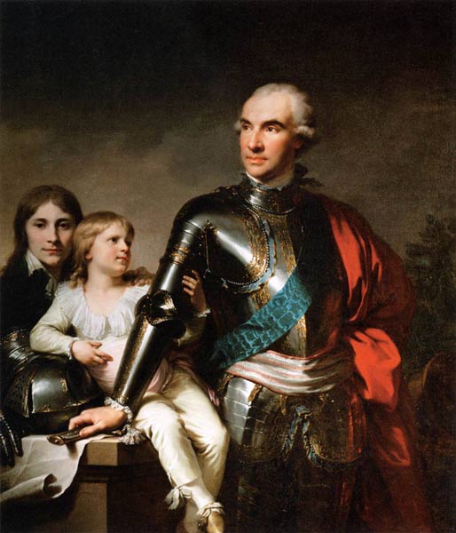Ritratto del Conte Stanis&#322;aw Szcz&#281;sny Potocki (1753-1805) con i figli a Jan Chrzciciel Lampi Il Vecchio