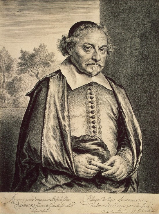 Portrait of the writer and playwright Joost van den Vondel (1587-1679) a Jan Lievens