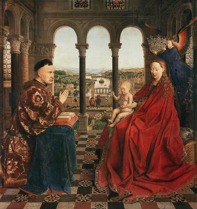 Madonna con il cancelliere Rolin a Jan van Eyck