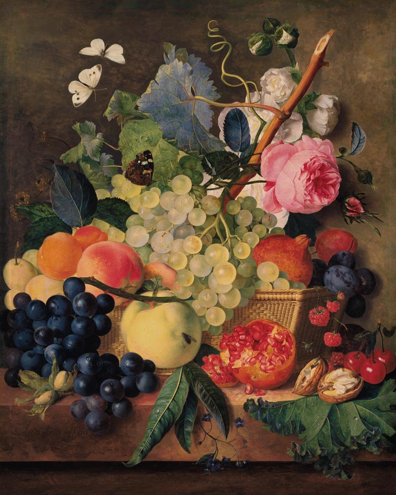 A Basket of Fruit a Jan van Huysum