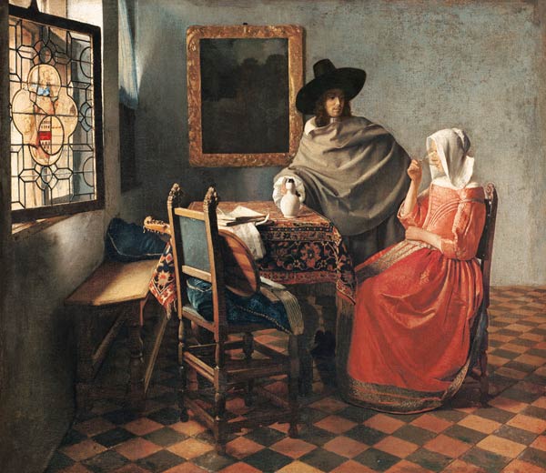 Il bicchiere di vino a Johannes Vermeer 