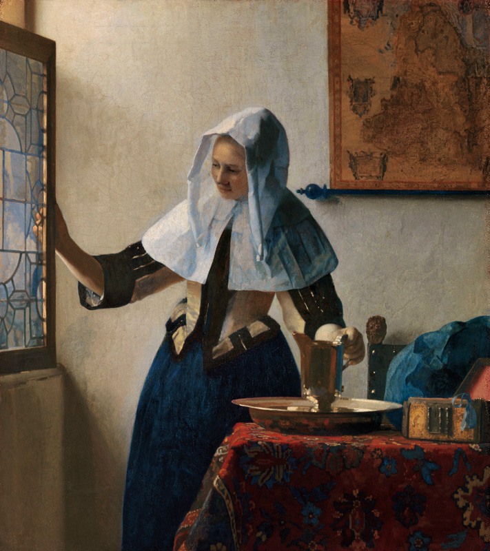 Woman with a Water Jug a Johannes Vermeer 
