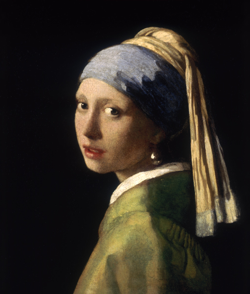 La ragazza con l'orecchino di perla. Prima del restauro. a Johannes Vermeer 