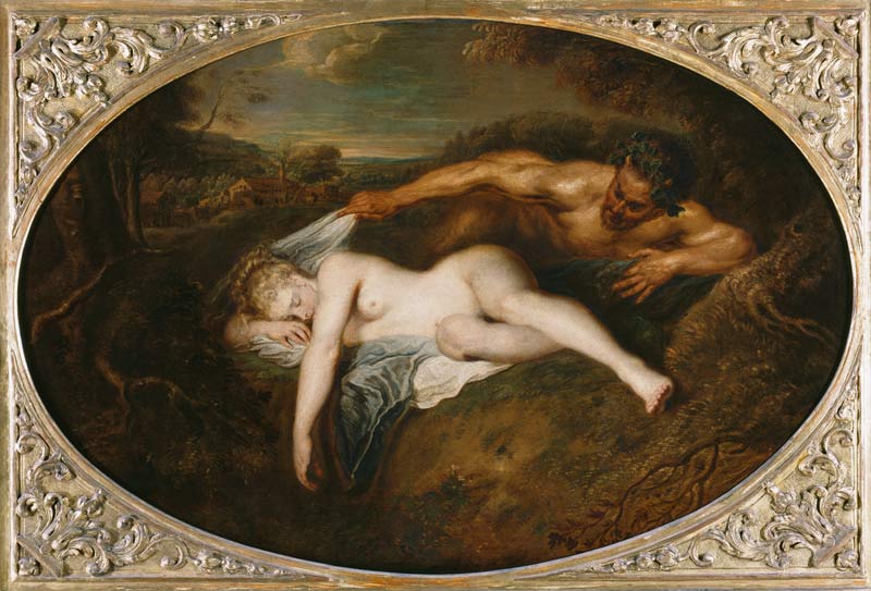 Jupiter and Antiope a Jean-Antoine Watteau