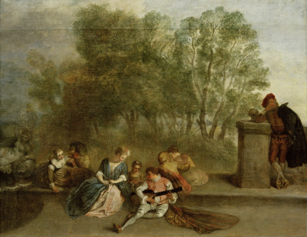 A.Watteau, Belustigung im Freien a Jean-Antoine Watteau