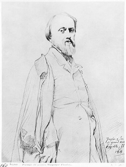 Portrait of the painter Hippolyte Flandrin a Jean Auguste Dominique Ingres