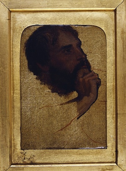 Study of an old man''s head for ''Jesus Among the Doctors'' a Jean Auguste Dominique Ingres