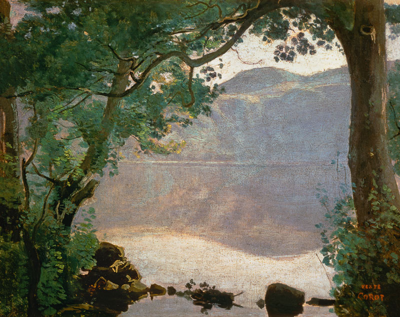 Lake Nemi a Jean-Babtiste-Camille Corot