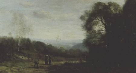 In the Hills Above Ville D'Avray a Jean-Babtiste-Camille Corot