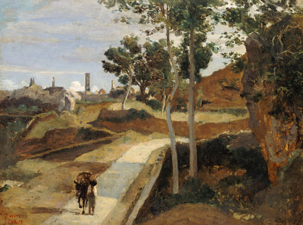 Road from Volterra a Jean-Babtiste-Camille Corot