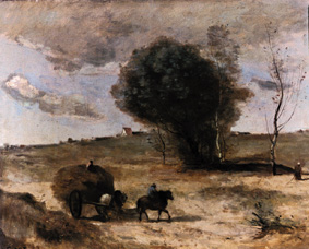 The little car in the dunes a Jean-Babtiste-Camille Corot