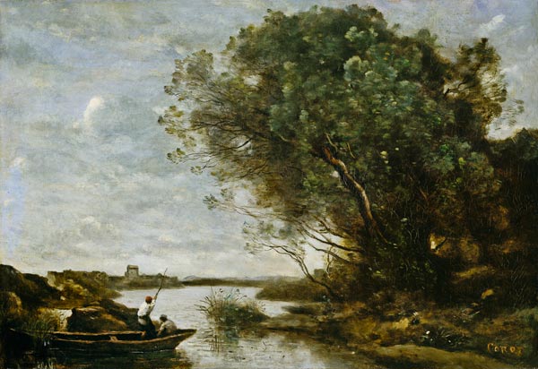 River Landscape a Jean-Babtiste-Camille Corot