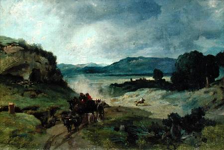 Roman Landscape a Jean-Babtiste-Camille Corot