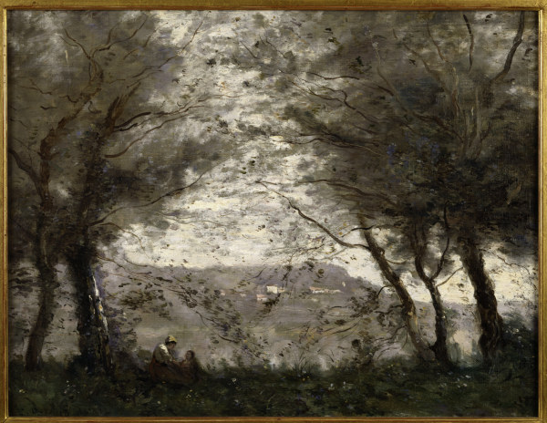 Pond of Ville dAvray a Jean-Babtiste-Camille Corot