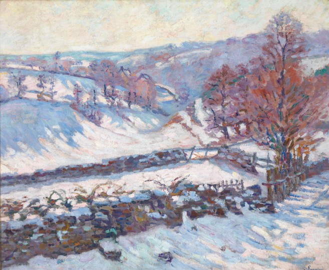 Snowy Landscape at Crozant a Jean-Baptiste Armand Guillaumin