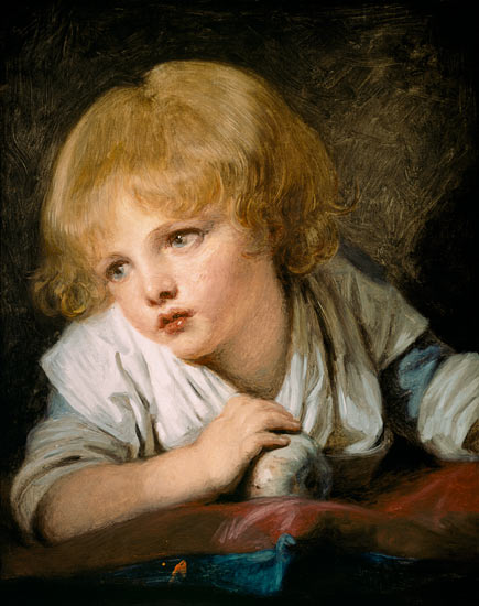 Child with an Apple a Jean Baptiste Greuze