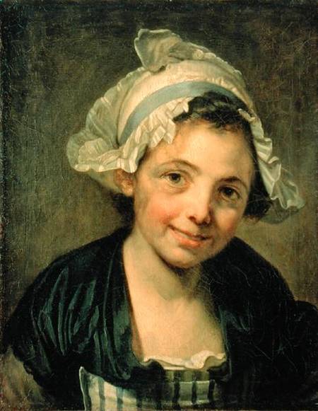 Girl in a Bonnet a Jean Baptiste Greuze