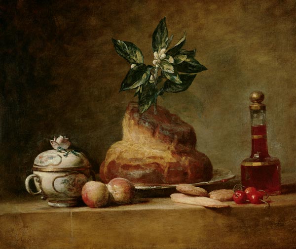 Chardin / Still life with brioche / 1763 a Jean-Baptiste Siméon Chardin