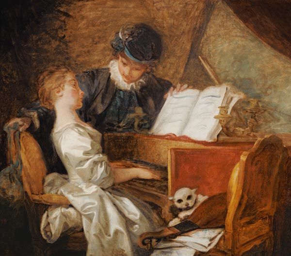 The piano lesson a Jean Honoré Fragonard