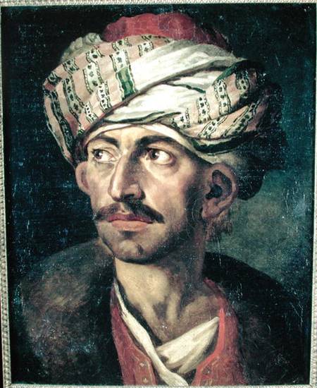 Head of an Oriental or Portrait Presumed to be Mustapha a Jean Louis Théodore Géricault