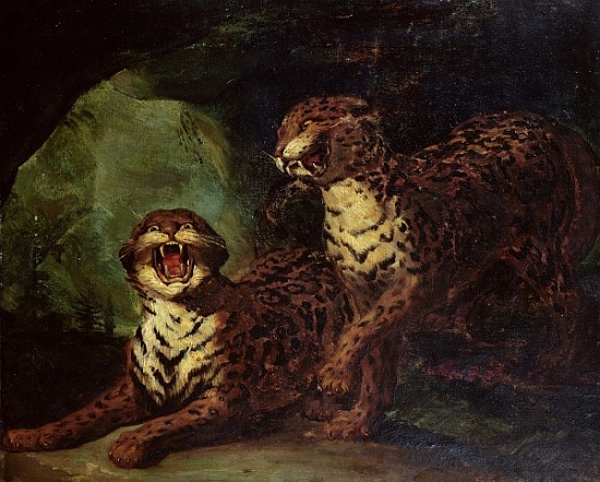 Two Leopards, c. 1820 a Jean Louis Théodore Géricault