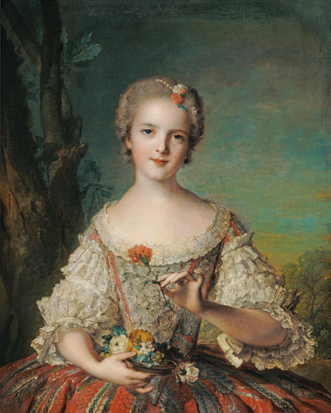 Portrait of Madame Louise de France (173 - Jean-Marc Nattier come stampa  d\'arte o dipinto.