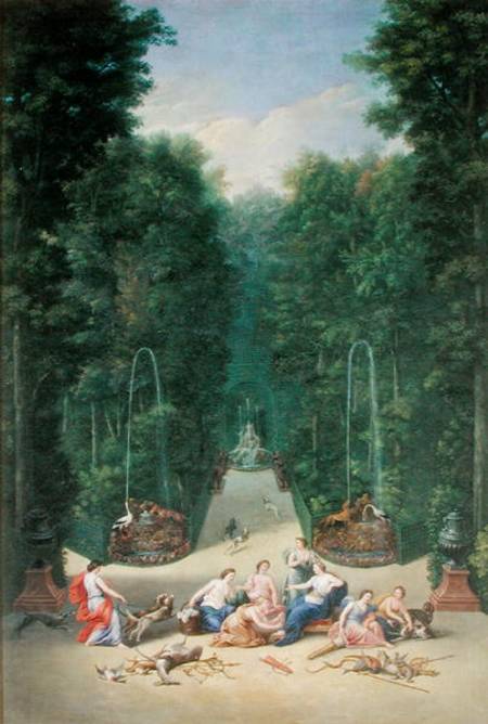The Groves of Versailles: View of the Maze with Diana and her Nymphs a Jean the Younger Cotelle