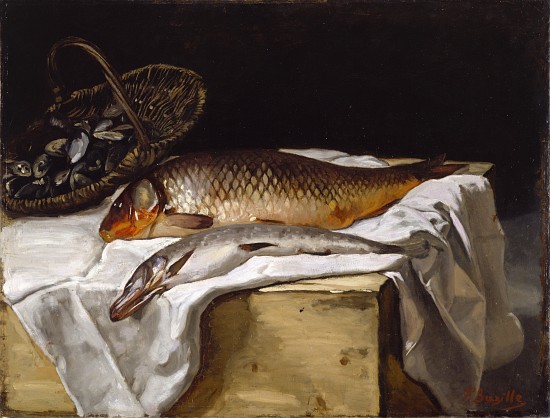 Still Life with Fish a Jean Frederic Bazille
