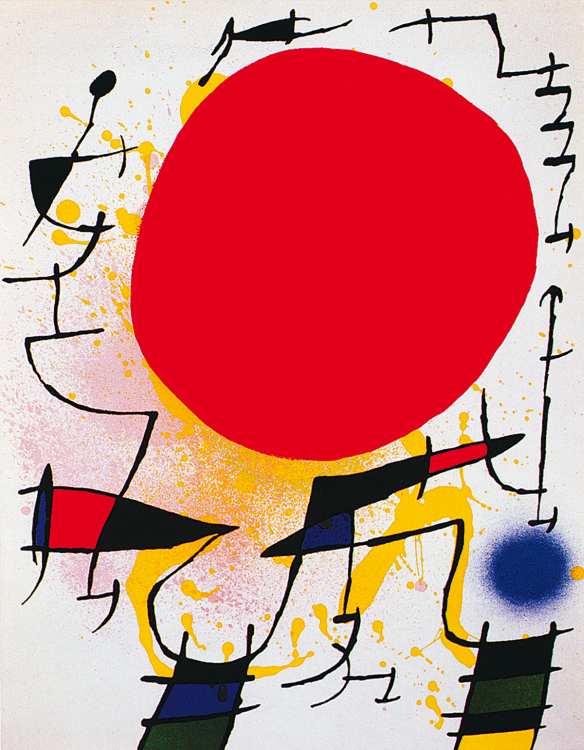 Titolo dell\'immagine : Joan Miró - Le soleil rouge  - (JM-793)
