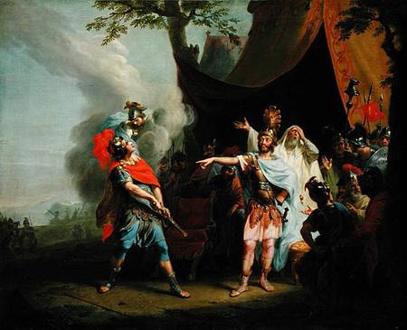 Achilles has a dispute with Agamemnon a Joh. Heinrich d.Ä. Tischbein