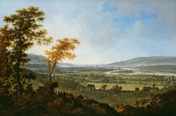 View from the Lössnitzhöhen at Dresden a Johann Alexander Thiele